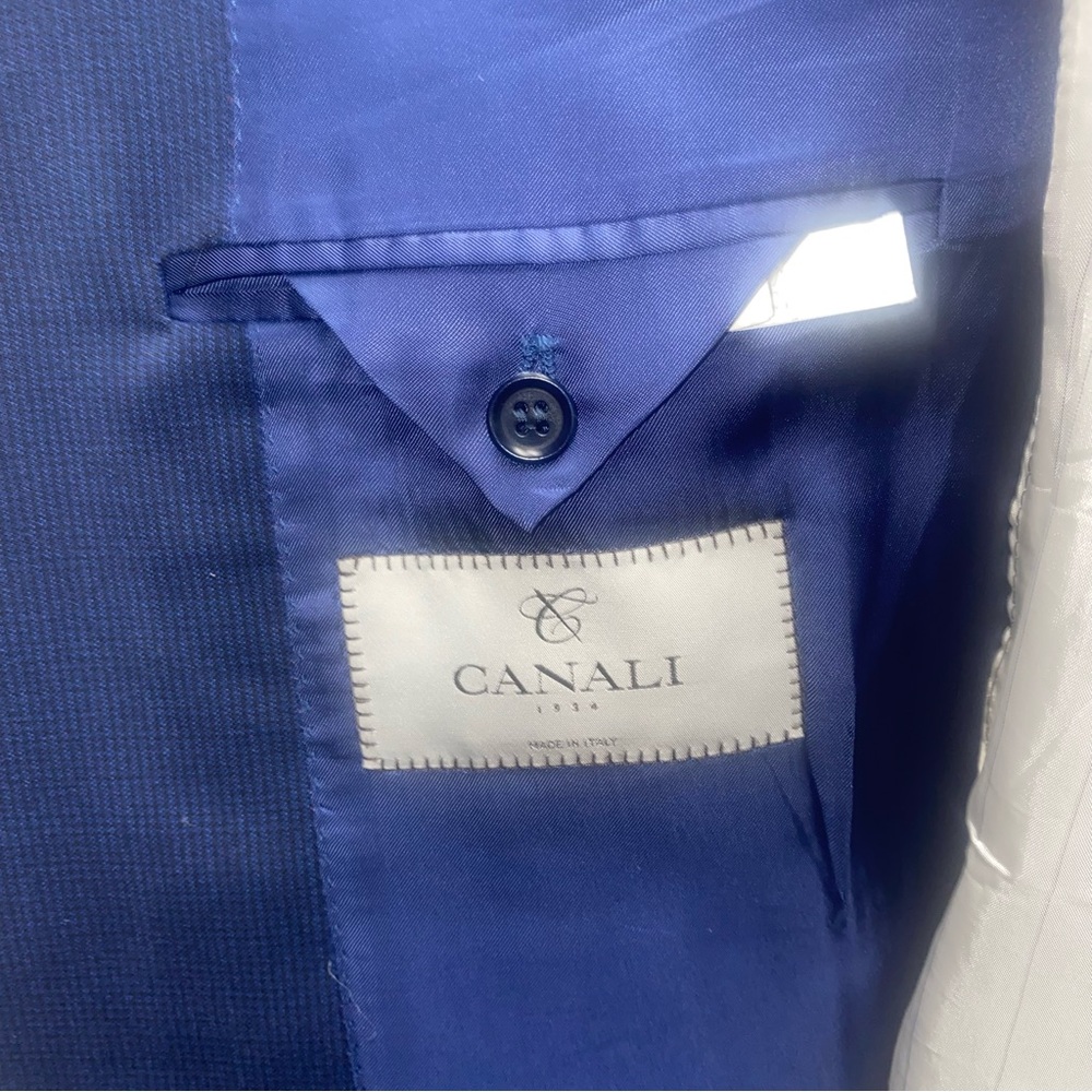 Canali Blue Blazer, 54R (US Equivalent 44R) - Picture 8 of 9